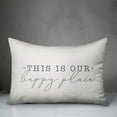 thumbnail image 2 of Creative Products This Is Our Happy Place White and Grey 14x20 Indoor / Outdoor Pillow, 2 of 8