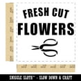 thumbnail image 2 of Fresh Cut Flowers Self-Inking Rubber Stamp Ink Stamper - Blue Ink - Large 1-1/2 Inch, 2 of 7