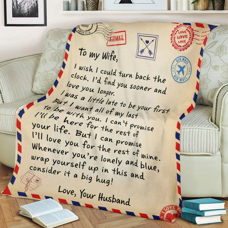 Personalized to My Mom Blanket from Daughter Son Love Letter Mail