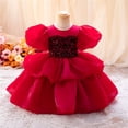 thumbnail image 2 of WEAIXIMIUNG Robes de Fête pour Filles 12-14 Robe de Couleur Unie Nouvelle Robe de Fille Robe Haut de Gamme Robe Bouffante Fille Robe 4-5 Ans, 2 of 4