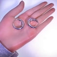 thumbnail image 3 of Hoop Earrings for Women,925 Sterling Silver Post,Hypoallergenic Small Earrings, 3 of 7