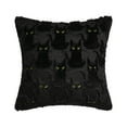 thumbnail image 2 of Decorative Black Cat Throw Pillow with Embroidered Yellow Eyes, Soft Plush Cushion for Sofa, Bed, Chair, Halloween and Home Decor, 18 x 18 Inches, 2 of 6