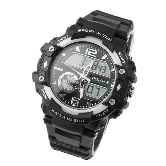 Vente de Liquidation AK15117 Hommes Conduit Quartz Numérique Analogique Étanche Montre-Bracelet de Sport en Plein Air Bracelet en Caoutchouc Relogio Masculino Vente Chaude