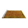 thumbnail image 2 of Ahgly Company Machine Washable Indoor Round Persian Yellow Traditional Area Rugs, 4' Round, 2 of 4