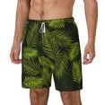 thumbnail image 2 of Gaeub Tropical Palm Leaves Fern Leaf Mens Swim Trunks Stretch Beach Shorts Quick Dry for Men Swim Shorts Swimwear with Pockets- XX-Large, 2 of 9