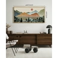 thumbnail image 4 of SHENIFY Set Lake Sunrise Pine Tree Forest Landscape Mountain Wall Art 20x40in Natural Framed Nature Scenry Wilderness Farmhouse Rustic Modern Art Decorative for Living Room Bedroom, 4 of 5