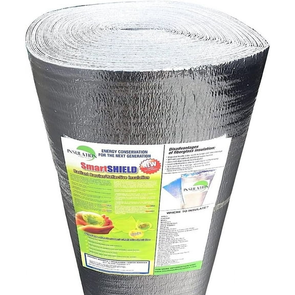 SmartSHIELD Pro-1.5mm 48"x200ft Reflective Insulation, Foam Core, Foil