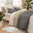 thumbnail image 3 of Bare Home Quilt Set - 2 Piece - Diamond Stitched Bedspread Coverlet - Twin/Twin XL, Gray, 3 of 8