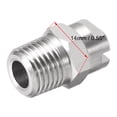 thumbnail image 3 of Boquilla de rociado de abanico plano - Rosca macho 1/4 BSPT de acero inoxidable 304 - Diámetro de orificio de 1.8mm a 65 grados, 3 of 4
