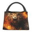 thumbnail image 1 of Fotbe Cool Fire Lion Bolsa Térmica Portátil con Estampado, Bolsa de Entrega de Alimentos Aislada, Bolsa Reutilizable de Gran Capacidad para Comidas y Supermercado, 1 of 6