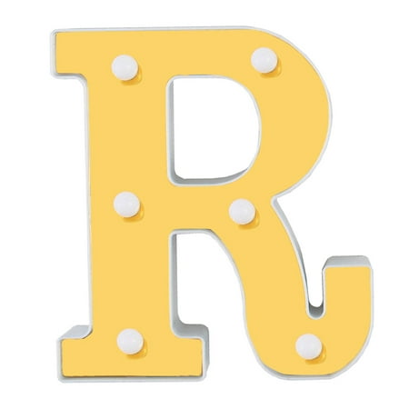 

Gold Electroplated Letter Lamp Warm White Constant Bright Birthday Party Indoor Decor Night Light