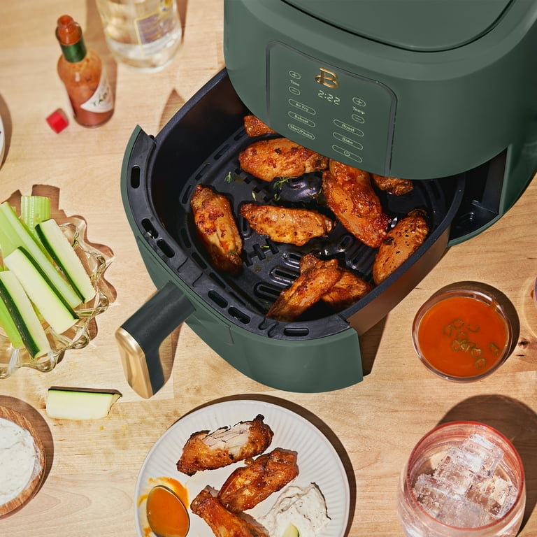 Beautiful 3 Qt Air Fryer with TurboCrisp Technology, Limited Edition Thyme  Green by Drew Barrymore 