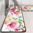 thumbnail image 2 of Kitchen Rugs Sets Of 2,Pioneer Flower Floral Print Pattern Anti Fatigue Kitchen Mat Rugs Non Slip Washable,Decorative Kitchen Floor Mats for Kitchen,Sink,Laundry,17"x47"+17"x47", 2 of 5
