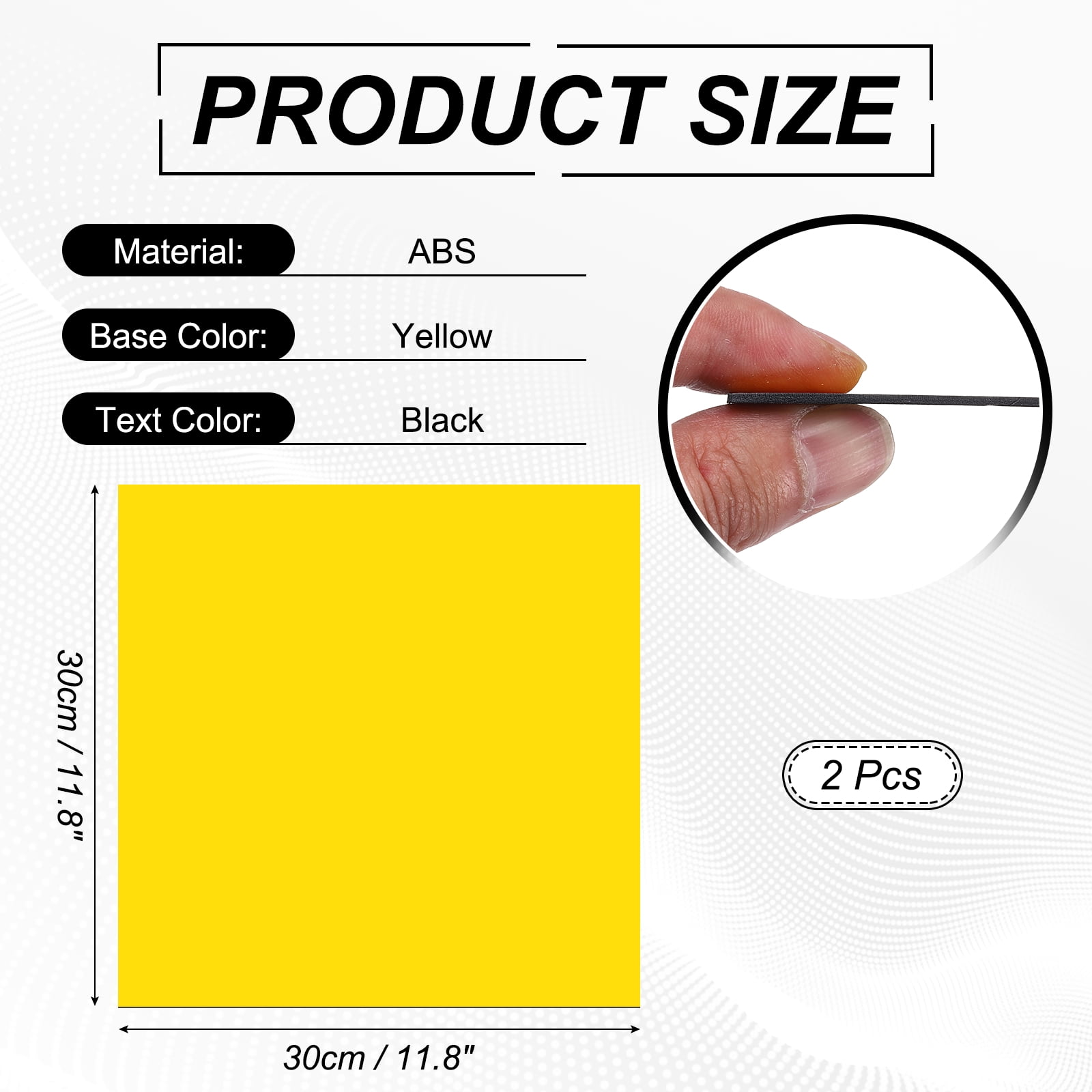 Uxcell 2Pcs Laser Engraving Sheet, 11.8x11.8" Double Color ABS Plastic Engraved Sheet Material for Plate Custom Craft Name Sign Badge Office Label DIY, Yellow/Black