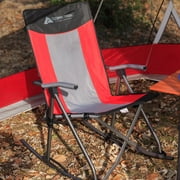 Ozark Trail Camping Rocking Chair, Red, Adult, 19lbs