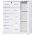 thumbnail image 2 of Pemberly Row Armoire Haute Moderne en Bois à 5 Tiroirs, Blanche, 2 of 2