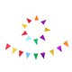 thumbnail image 1 of unbranded 2Jgo Con Banderines Triangulares De Papel Para Cumpleaños Y Bodas, 1 of 8