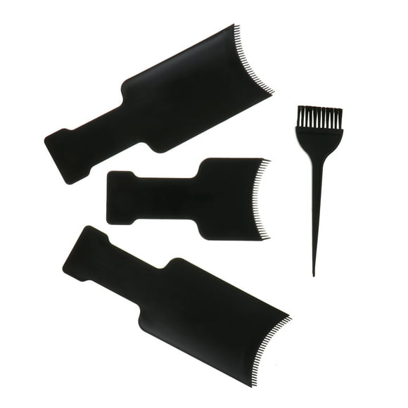 OULII 4Pcs Highlighting Board and Brush Kit for Hair Dyeing Combs Prevent Direct Contact with Hair Roots