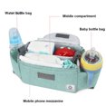 thumbnail image 3 of Bolsa organizadora para cochecito, bolsas multifuncionales para cochecito con portavasos aislado, accesorios para cochecito de bebé, bolsa de almacenamiento para biberones, pañales, teléfono, llaves,, 3 of 8