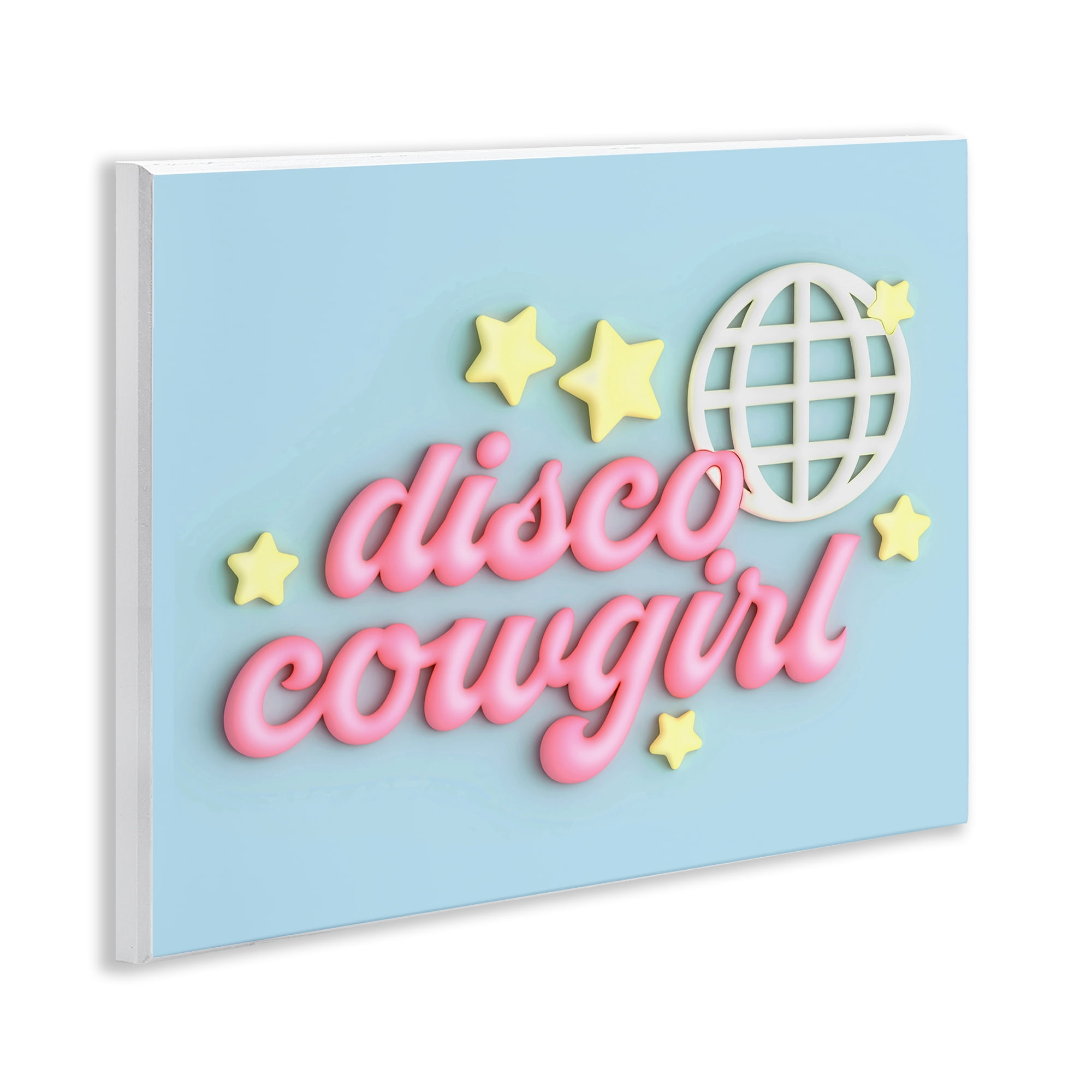 Stupell Industries Retro Disco Cowgirl Entertainment Painting Unframed Art Print Wall Art, 14 x 11