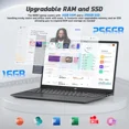 thumbnail image 5 of 15.6" FHD Student Laptop, Intel N150 Processor (4-Core, up to 3.6GHz), 16GB RAM, 256GB SSD, Fingerprint, Backlit Keyboard, 2-Year Warranty-Gray, 5 of 7