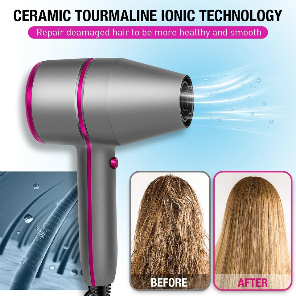 Nilight MINI TRAVEL IONIC HAIR DRYER ph 3800 US Standard Mini Hammer Hair Dryer