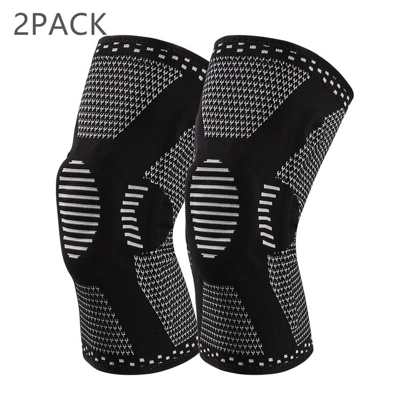 2pcs Professional Knee Brace,Knee Compression Sleeve Support for Men Women with Patella Gel Pads & Side Stabilizers,Medical Grade Knee Pads for Running,Meniscus Tear,ACL,Arthritis,Joint Pain Relief