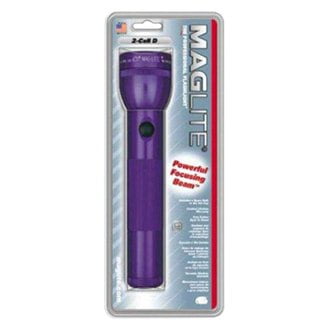 Maglite Heavy-Duty Incandescent 2-Cell D Flashlight NEW Purple S2D986