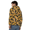 thumbnail image 4 of Naloa Black Marble Pattern Sunflower Men’s Hoodies, Zip up Hoodie, Sweatshirts,Hoodies for Men Sizes S-3XL-XX-Large, 4 of 5