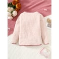 thumbnail image 4 of Mikrdoo 8 Years Kid Girls Fleece Winter Coat Contrast Binding Teddy Line Button Crew Neck Jackets With Pockets (8-14T,Pink), 4 of 10