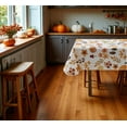 thumbnail image 2 of Serafina Home Fall Autumn Flannel Back Vinyl Tablecloth, 52" x 70", Traditional, Pumpkins and Leaves, Multicolor Leaf, 2 of 7