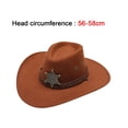 thumbnail image 3 of Cowboy Hat Men Sun Protection Outdoor Sunshade Hat for Travel Beach Camping Brown, 3 of 8