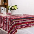 thumbnail image 3 of Bohemian Style Square Tablecloth Cotton Linen Lace Boho Table Cloth for Kitchen Dining Room Tabletop Decoration, 3 of 6