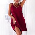 thumbnail image 4 of Vestido estampado de verano para mujer, sin mangas, con tirantes ajustables, minivestido de playa, 4 of 5