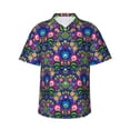 thumbnail image 2 of Picia Roosters 1 Gentle Cotton Regular Fit Short Sleeve Casual Hawaiian Shirt for Men-X-Large, 2 of 8