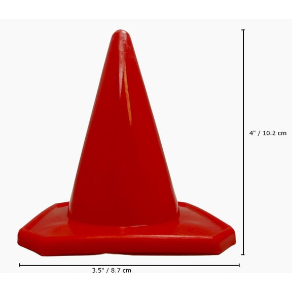 Bluedot Trading 4" RC Racing Sports Marker Cones for Kids Games Indoor or Outdoor Sports, Theme Party, Agility Training, and more, Red - Set of 10