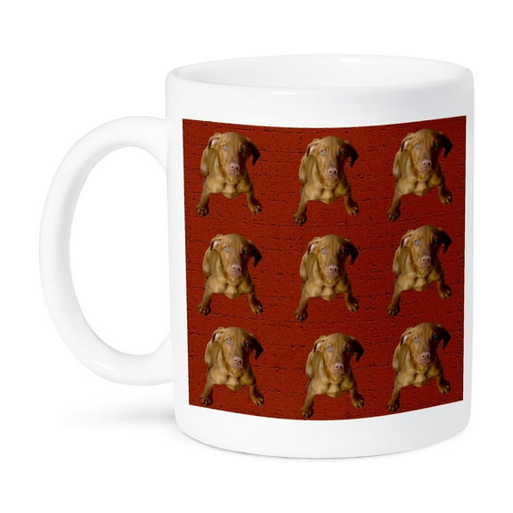 3dRose, Vizsla Puppy Pattern, 15oz Mug