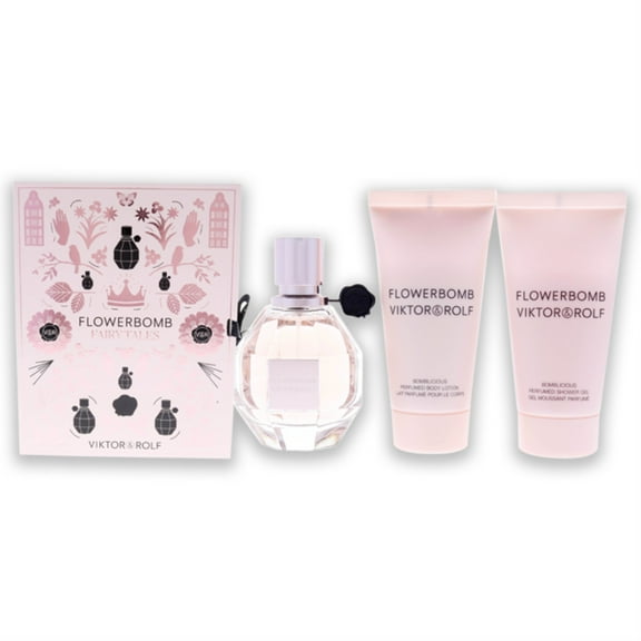 FLOWER BOMB FAIRYTALES(W)3PC SET(1.7oz Edp sp, 1.7oz Perfumed S/G, 1.7oz Perfumed Body Lotion)