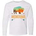 thumbnail image 3 of Inktastic Montana Gift Buffalo Silhouette Long Sleeve Youth T-Shirt, 3 of 5