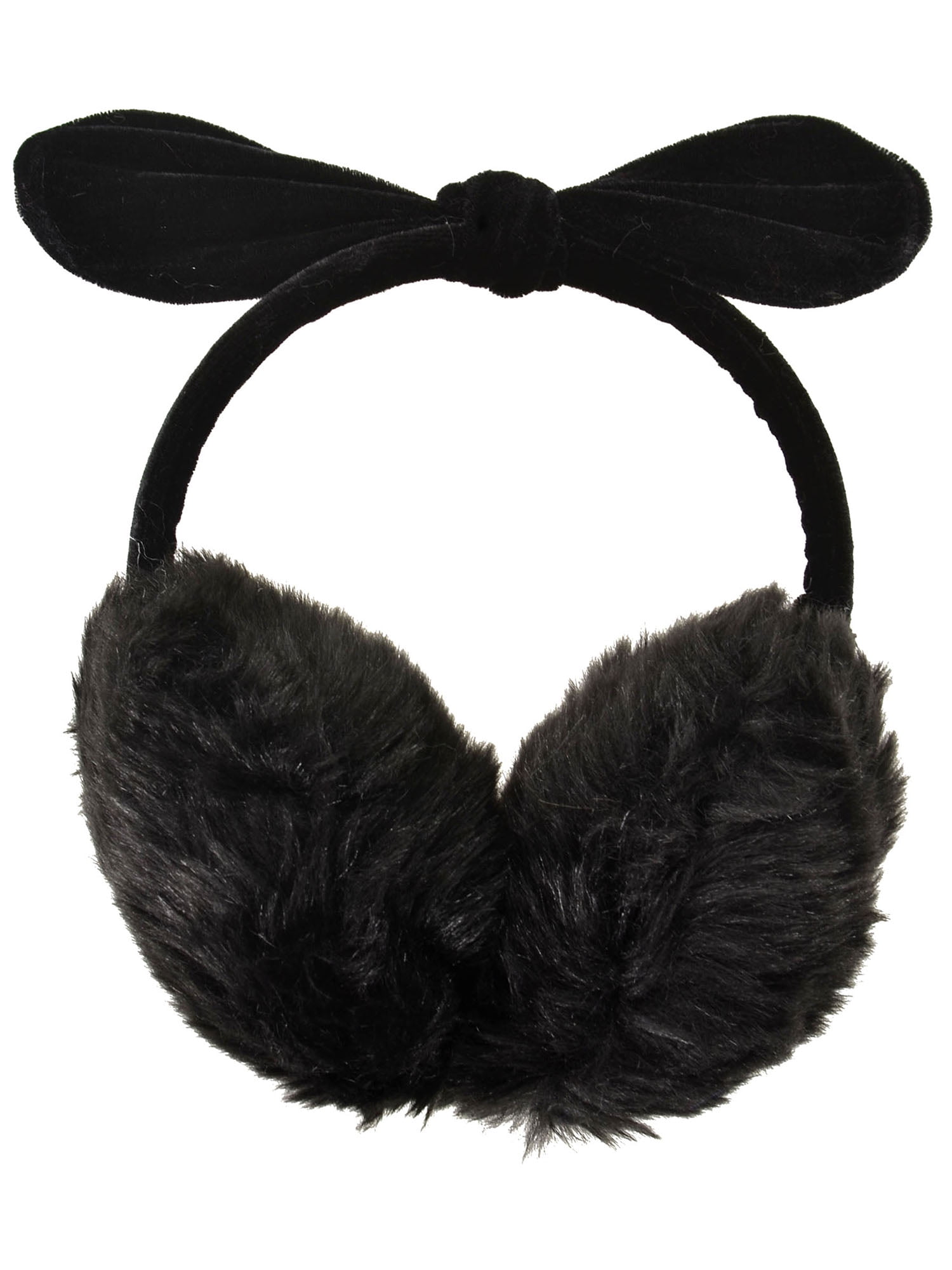 Kids Girls Winter Warm Faux Fur Plush Ear Warmers Earmuffs W//Fleece Bow
