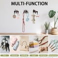 thumbnail image 3 of 1set Iron Wall Mounted Hangers Decorative Organizer Rack with Screws 3 Hooks for Bag Clothes Key Scarf Hanging Holder Guitar 90x110x15mm, 3 of 7