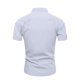thumbnail image 4 of Blusa y camisa de manga corta con cuello vuelto para hombre, camisa vaquera de manga corta con solapa de color liso, blusa militar para hombre, 4 of 8