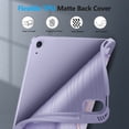 thumbnail image 6 of Fintie SlimShell Case for iPad Air 11-inch M4/M3/M2 (2026/2025/2024), iPad Air 5th/4th Generation (2022/2020) 10.9 Inch - Flexible Soft-Touch TPU Cover with Built-In Pencil Slot, Lilac Marble, 6 of 9