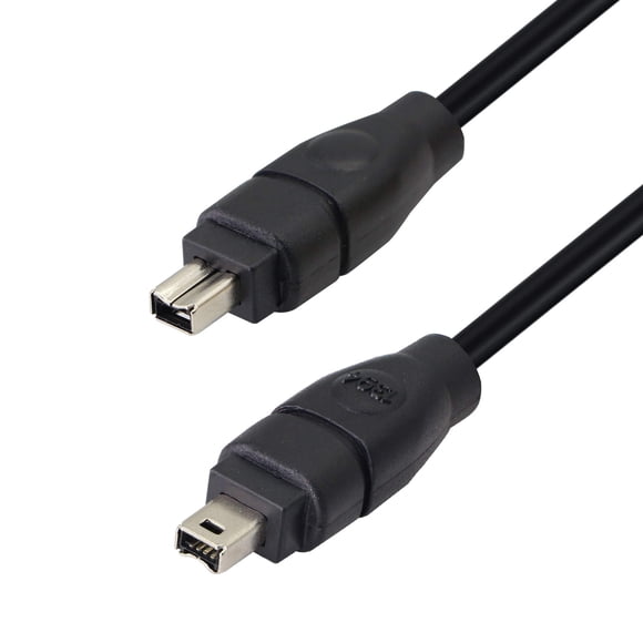 Gintooyun Cable Firewire 400 De 4 Pines A 4 Pines Macho A Macho Ilink Dv Cable Firewire 400 Ieee 1394 Para Computadora, Portátil, Pc A Videocámara - 6 Pies Negro