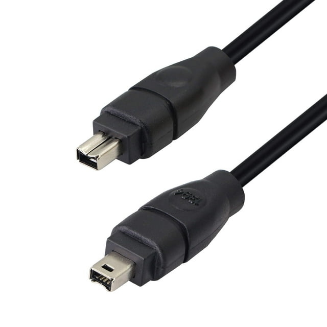 Gintooyun Cable Firewire 400 De 4 Pines A 4 Pines Macho A Macho Ilink Dv Cable Firewire 400 Ieee 1394 Para Computadora, Portátil, Pc A Videocámara - 6 Pies Negro