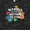 thumbnail image 4 of Inktastic In a World You Can Be Anything Be Kind Autism Awareness Women's T-Shirt, 4 of 5