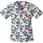 Simply Basic Eeyore Love Me Mock Wrap Scrub Top