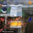 thumbnail image 2 of Solar Post Cap Lights Dynaming, paquete de 8, llama blanca parpadeante, 2 of 9