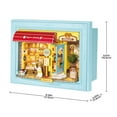 thumbnail image 5 of Rolife DIY Miniature Christmas House Kit Creative Frame 3D Wall-Mountable Dollhouse Mini Room Building Set Holiday Home Decor Craft for Adults (Fluffy Cat Bakery), 5 of 6
