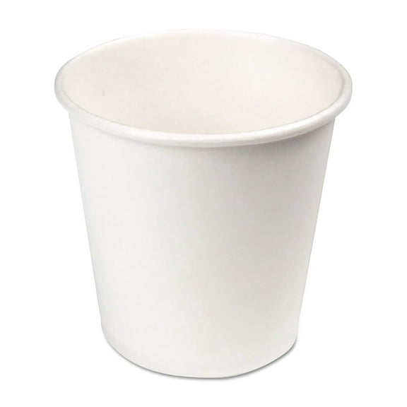 BWKWHT4HCUP 4 oz. Paper Hot Cups - White (20 Cups/Sleeve, 50 Sleeves/Carton)